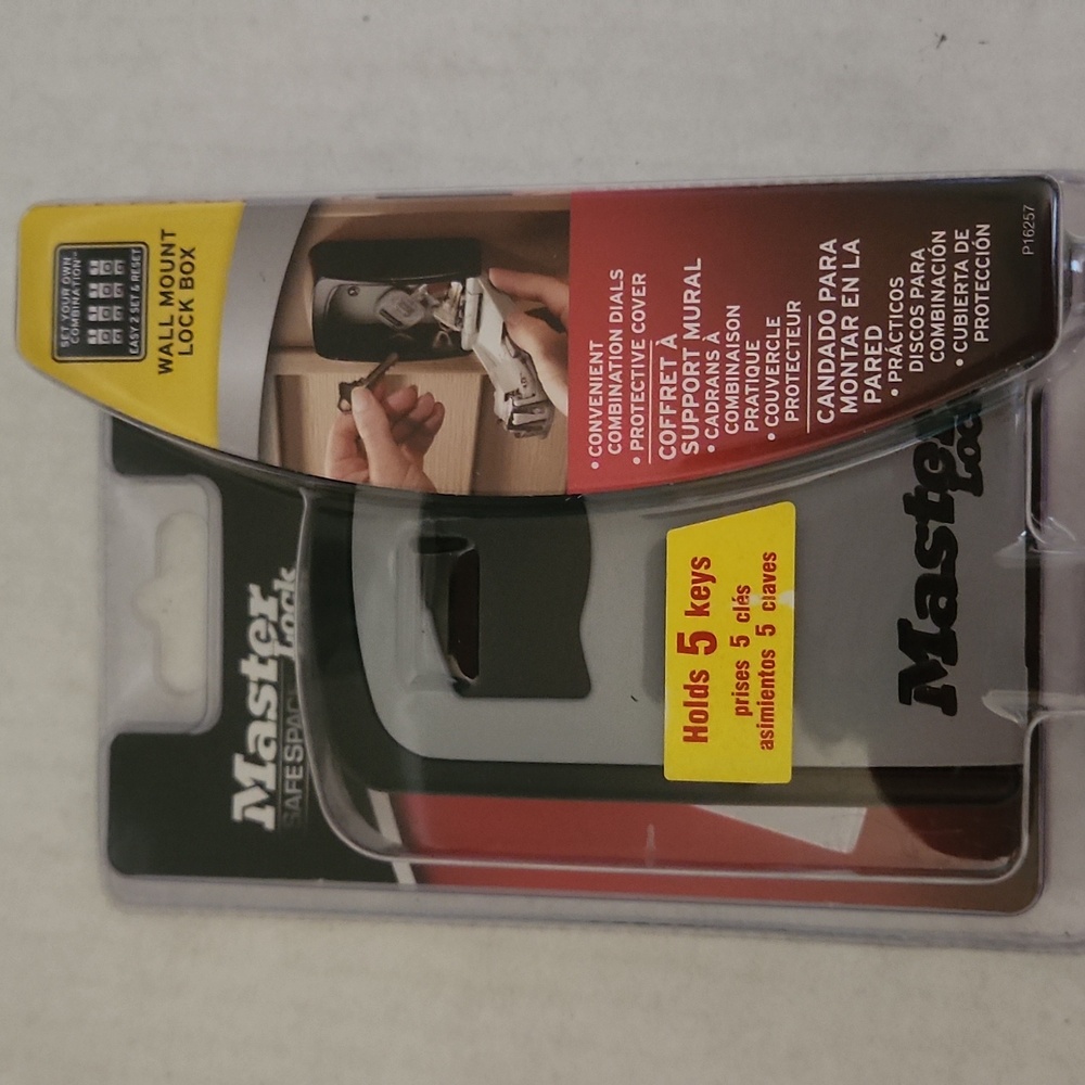 Master Lock Wall Mount Lock Box - Black and Gray